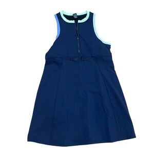 Sweaty Betty Power Half Zip Workout Athletic Dress Blue Tennis Shorts Women's L